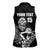 New Zealand Silver Fern Rugby Custom Women Sleeveless Polo Shirt Maori Tiki Black Version