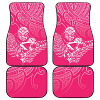 New Zealand Silver Fern Rugby Custom Car Mats Maori Tiki Pink Version