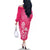 New Zealand Silver Fern Rugby Custom Family Matching Off The Shoulder Long Sleeve Dress and Hawaiian Shirt Maori Tiki Pink Version