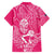 New Zealand Silver Fern Rugby Custom Family Matching Off Shoulder Maxi Dress and Hawaiian Shirt Maori Tiki Pink Version