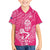 New Zealand Silver Fern Rugby Custom Family Matching Off Shoulder Maxi Dress and Hawaiian Shirt Maori Tiki Pink Version