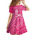 New Zealand Silver Fern Rugby Custom Family Matching Summer Maxi Dress and Hawaiian Shirt Maori Tiki Pink Version