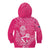 New Zealand Silver Fern Rugby Custom Kid Hoodie Maori Tiki Pink Version