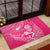 New Zealand Silver Fern Rugby Custom Rubber Doormat Maori Tiki Pink Version