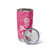 New Zealand Silver Fern Rugby Custom Tumbler Cup Maori Tiki Pink Version