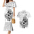 New Zealand Silver Fern Rugby Custom Couples Matching Mermaid Dress and Hawaiian Shirt Maori Tiki White Version