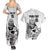 New Zealand Silver Fern Rugby Custom Couples Matching Summer Maxi Dress and Hawaiian Shirt Maori Tiki White Version