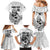 New Zealand Silver Fern Rugby Custom Family Matching Mermaid Dress and Hawaiian Shirt Maori Tiki White Version