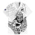 New Zealand Silver Fern Rugby Custom Family Matching Mermaid Dress and Hawaiian Shirt Maori Tiki White Version