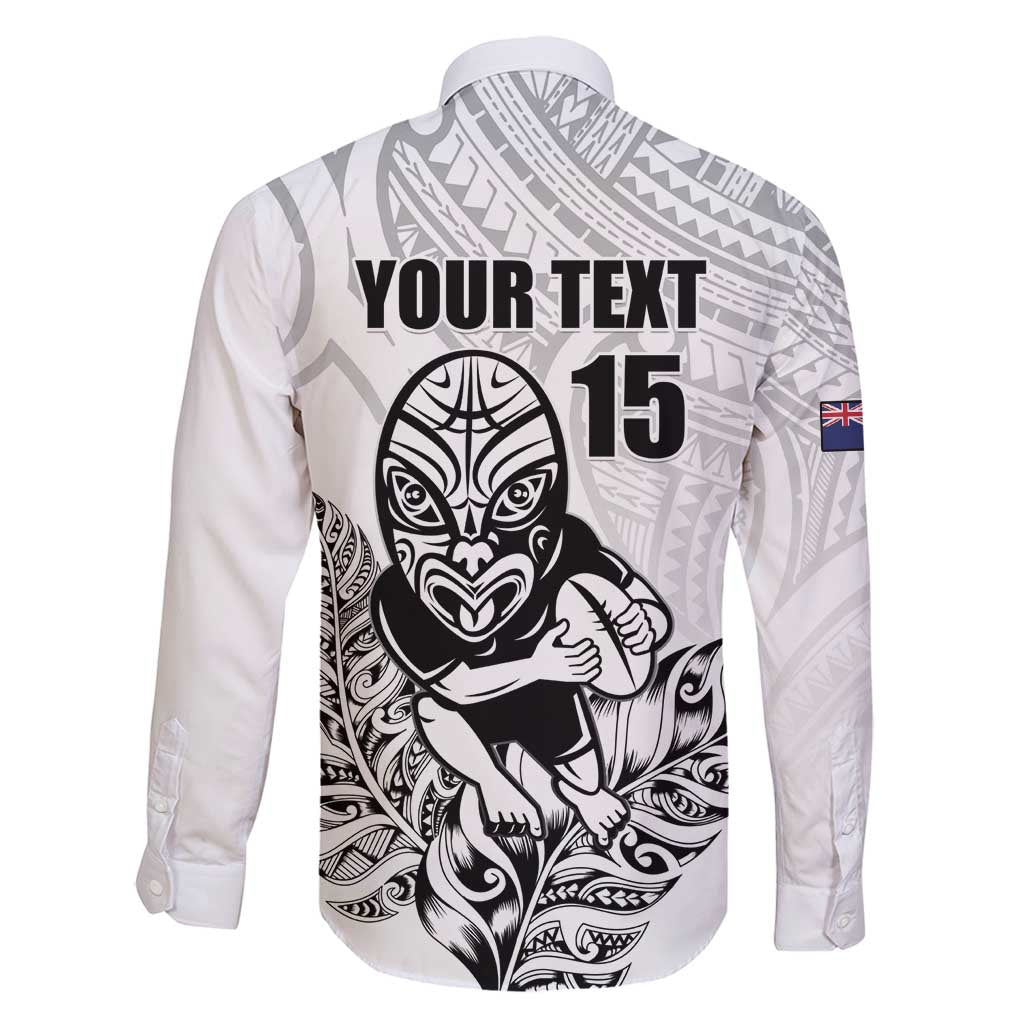 New Zealand Silver Fern Rugby Custom Family Matching Mermaid Dress and Hawaiian Shirt Maori Tiki White Version