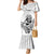 New Zealand Silver Fern Rugby Custom Family Matching Mermaid Dress and Hawaiian Shirt Maori Tiki White Version