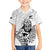 New Zealand Silver Fern Rugby Custom Family Matching Off The Shoulder Long Sleeve Dress and Hawaiian Shirt Maori Tiki White Version
