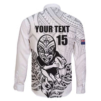 New Zealand Silver Fern Rugby Custom Family Matching Summer Maxi Dress and Hawaiian Shirt Maori Tiki White Version