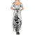 New Zealand Silver Fern Rugby Custom Family Matching Summer Maxi Dress and Hawaiian Shirt Maori Tiki White Version