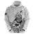 New Zealand Silver Fern Rugby Custom Hoodie Maori Tiki White Version