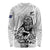 New Zealand Silver Fern Rugby Custom Long Sleeve Shirt Maori Tiki White Version