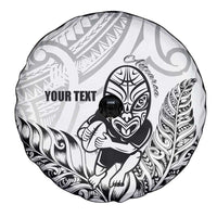 New Zealand Silver Fern Rugby Custom Spare Tire Cover Maori Tiki White Version