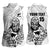 New Zealand Silver Fern Rugby Custom Women Sleeveless Polo Shirt Maori Tiki White Version