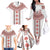 Bulgarian Embroidery Style Seamless Pattern Family Matching Off The Shoulder Long Sleeve Dress and Hawaiian Shirt