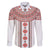 Bulgarian Embroidery Style Seamless Pattern Family Matching Off Shoulder Short Dress and Hawaiian Shirt