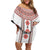 Bulgarian Embroidery Style Seamless Pattern Family Matching Off Shoulder Short Dress and Hawaiian Shirt