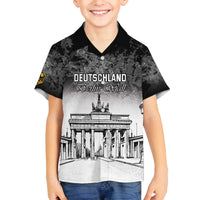 Personalized Germany Berlin Wall Family Matching Off The Shoulder Long Sleeve Dress and Hawaiian Shirt Tag der Deutschen Einheit