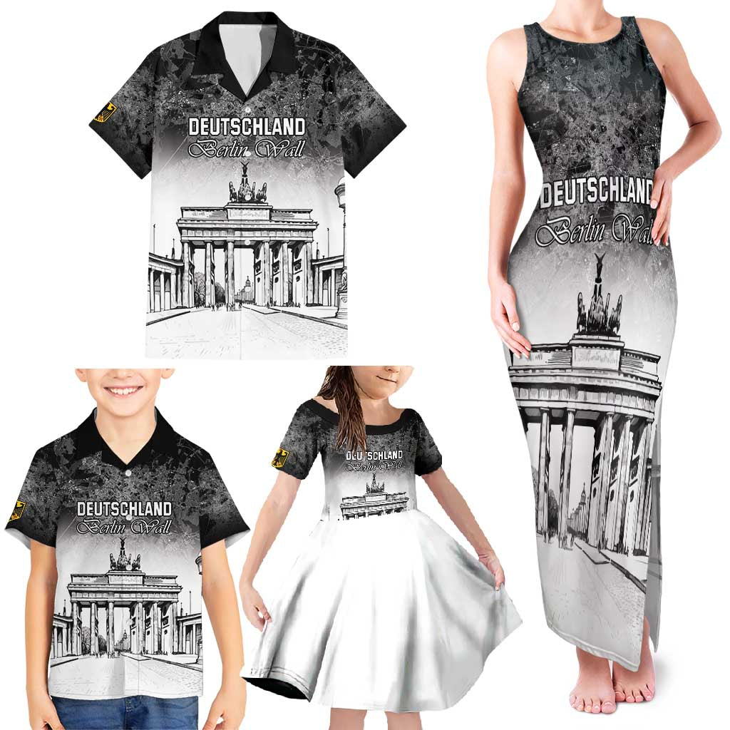 Personalized Germany Berlin Wall Family Matching Tank Maxi Dress and Hawaiian Shirt Tag der Deutschen Einheit