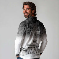 Personalized Germany Berlin Wall Long Sleeve Polo Shirt Tag der Deutschen Einheit