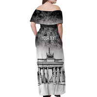 Personalized Germany Berlin Wall Off Shoulder Maxi Dress Tag der Deutschen Einheit