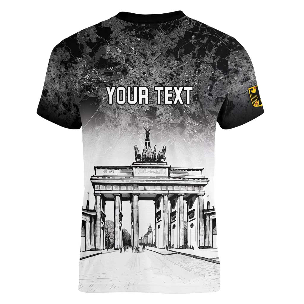 Personalized Germany Berlin Wall Women V-Neck T-Shirt Tag der Deutschen Einheit
