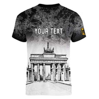 Personalized Germany Berlin Wall Women V-Neck T-Shirt Tag der Deutschen Einheit