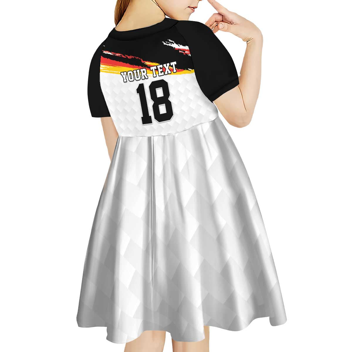 Custom Germany Football Kid Short Sleeve Dress Come On DFB-Team