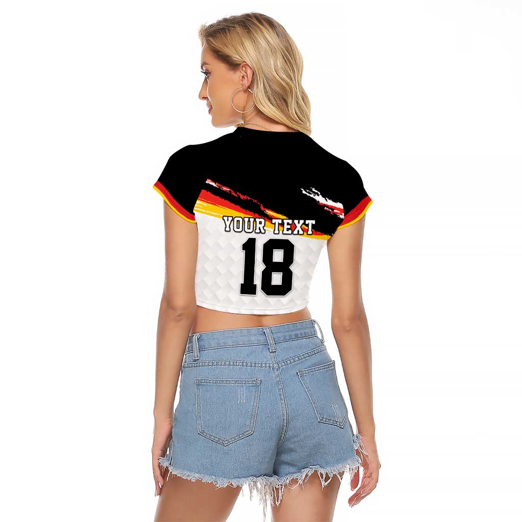 Custom Germany Football Raglan Cropped T Shirt Come On DFB-Team