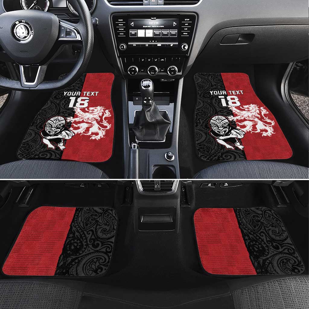 Custom British Lions New Zealand Car Mats Unique Style - Polynesian Pride