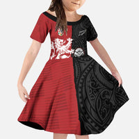 Custom British Lions New Zealand Family Matching Mermaid Dress and Hawaiian Shirt Unique Style - Polynesian Pride