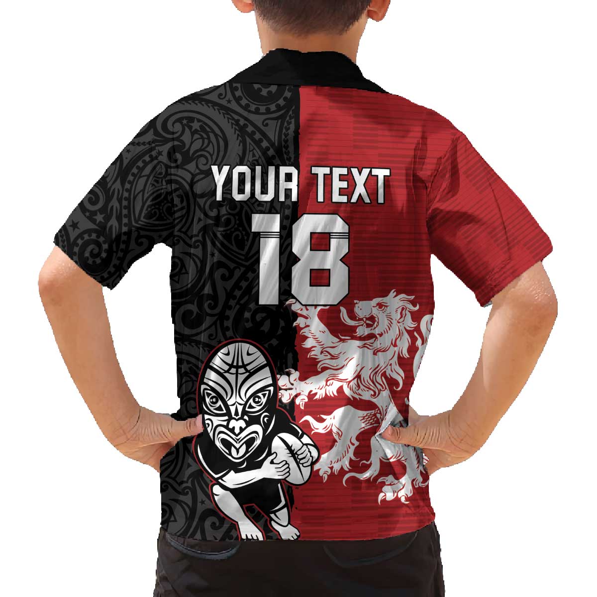 Custom British Lions New Zealand Family Matching Off The Shoulder Long Sleeve Dress and Hawaiian Shirt Unique Style - Polynesian Pride