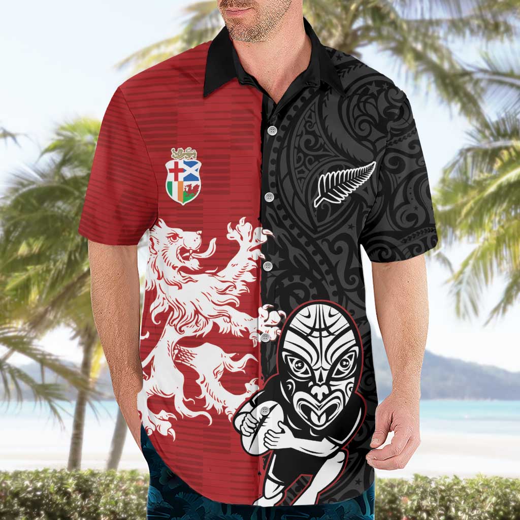 Custom British Lions New Zealand Hawaiian Shirt Unique Style - Polynesian Pride