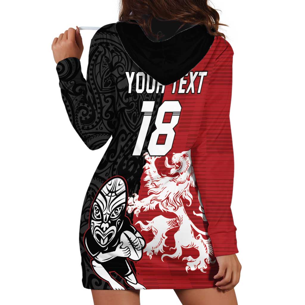 Custom British Lions New Zealand Hoodie Dress Unique Style LT18 - Polynesian Pride