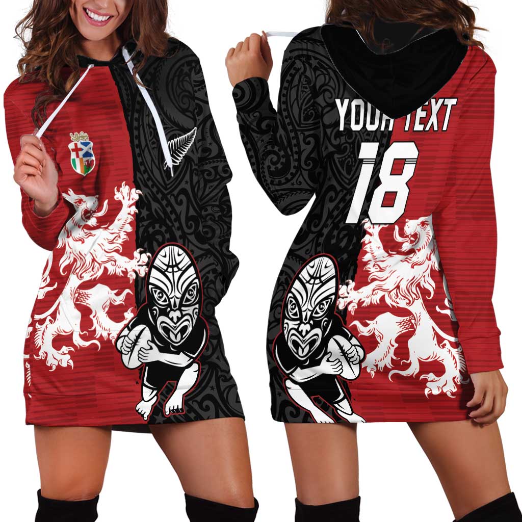 Custom British Lions New Zealand Hoodie Dress Unique Style LT18 - Polynesian Pride
