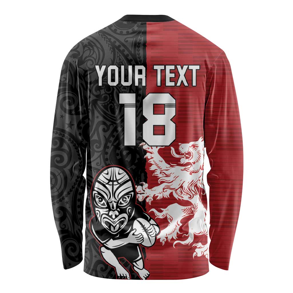 Custom British Lions New Zealand Long Sleeve Shirt Unique Style LT18 - Polynesian Pride