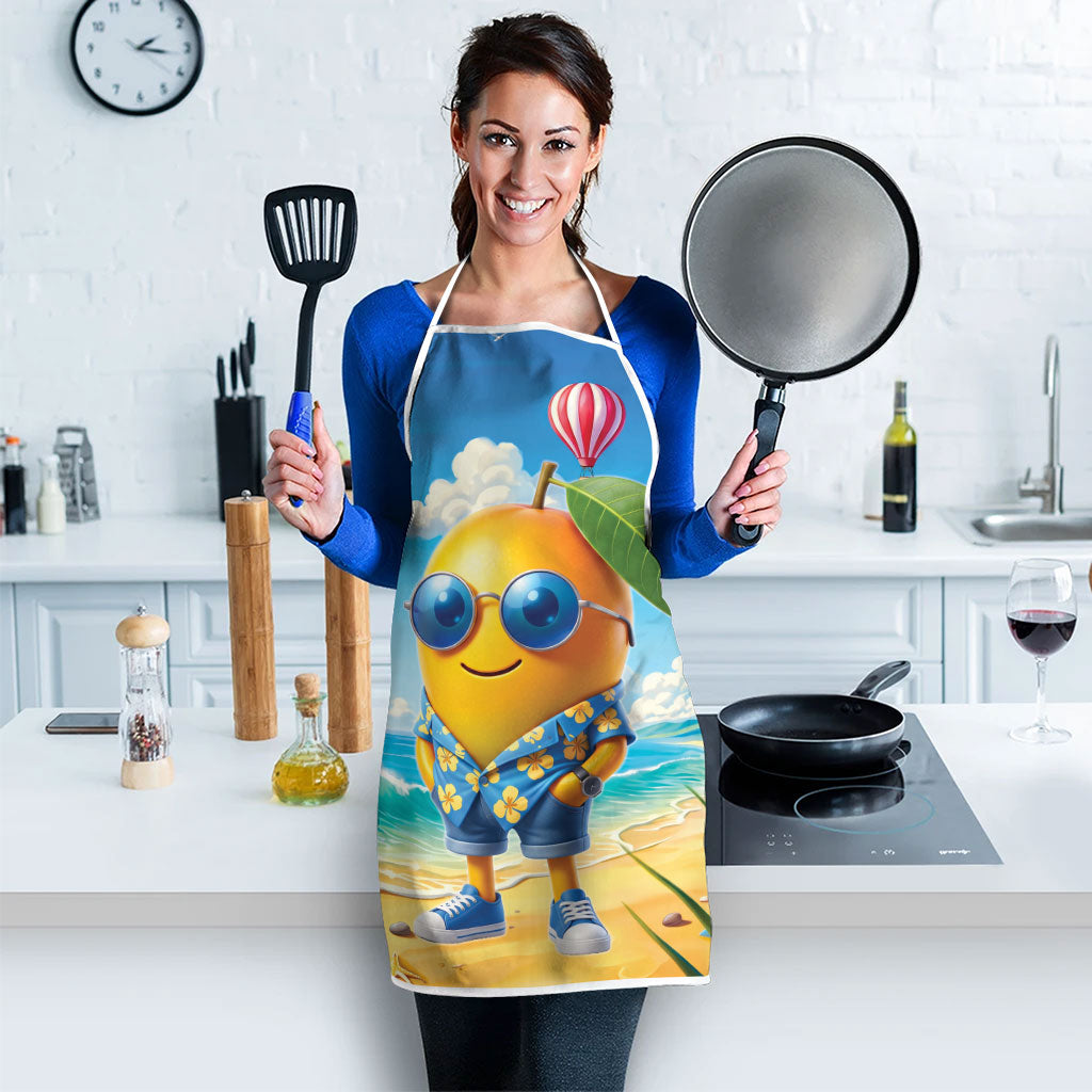 Funny Hawaii Mango Apron Tropical Summer Beach Mascot Vacation