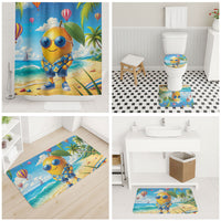Funny Hawaii Mango Bathroom Set Tropical Summer Beach Mascot Vacation