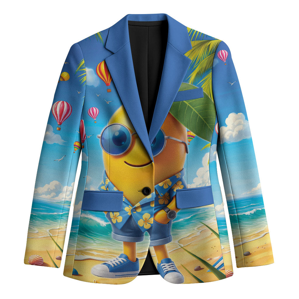 Funny Hawaii Mango Blazer Tropical Summer Beach Mascot Vacation LT19 Unisex Blue - Polynesian Pride