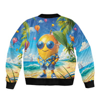 Funny Hawaii Mango Bomber Jacket Tropical Summer Beach Mascot Vacation