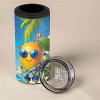 Funny Hawaii Mango 4 in 1 Can Cooler Tumbler Tropical Summer Beach Mascot Vacation