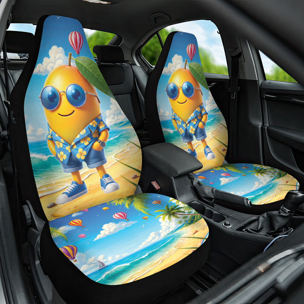 Funny Hawaii Mango Car Seat Cover Tropical Summer Beach Mascot Vacation
