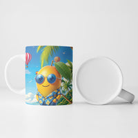 Funny Hawaii Mango Ceramic Mug Tropical Summer Beach Mascot Vacation