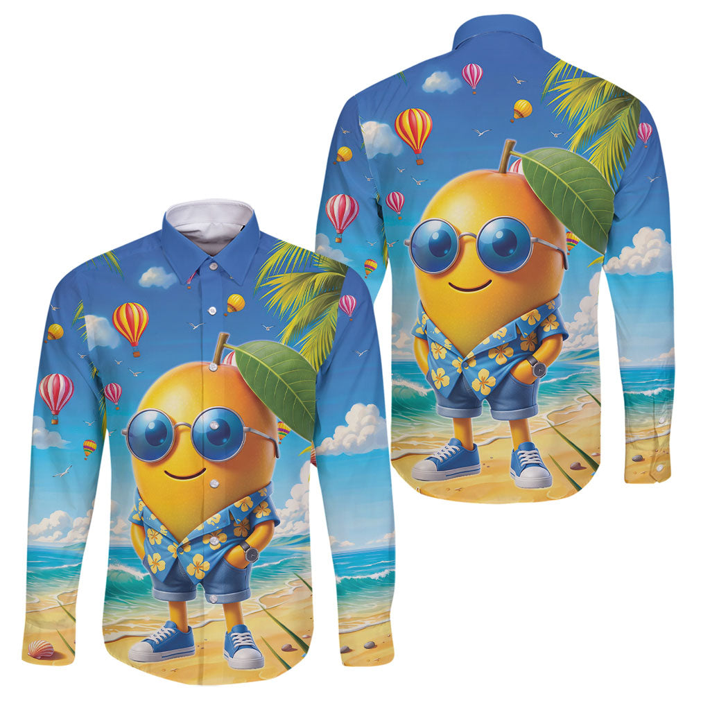 Funny Hawaii Mango Family Matching Puletasi and Hawaiian Shirt Tropical Summer Beach Mascot Vacation