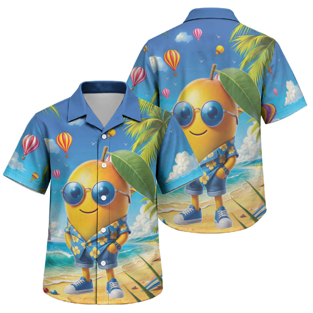 Funny Hawaii Mango Family Matching Puletasi and Hawaiian Shirt Tropical Summer Beach Mascot Vacation