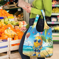 Funny Hawaii Mango Grocery Bag Tropical Summer Beach Mascot Vacation